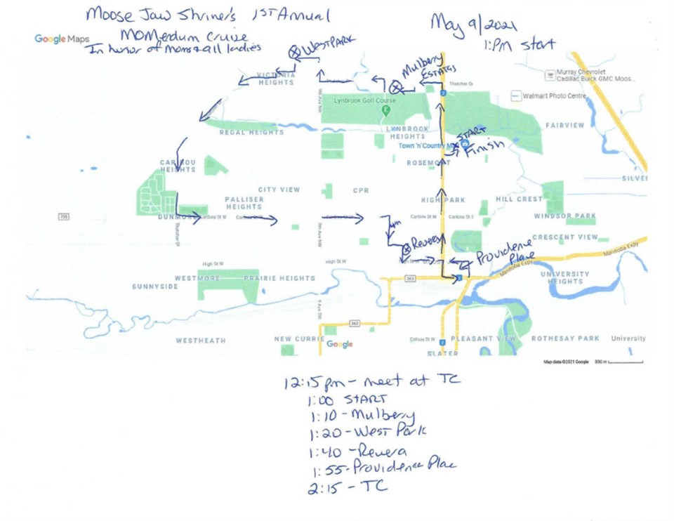 Shriners map