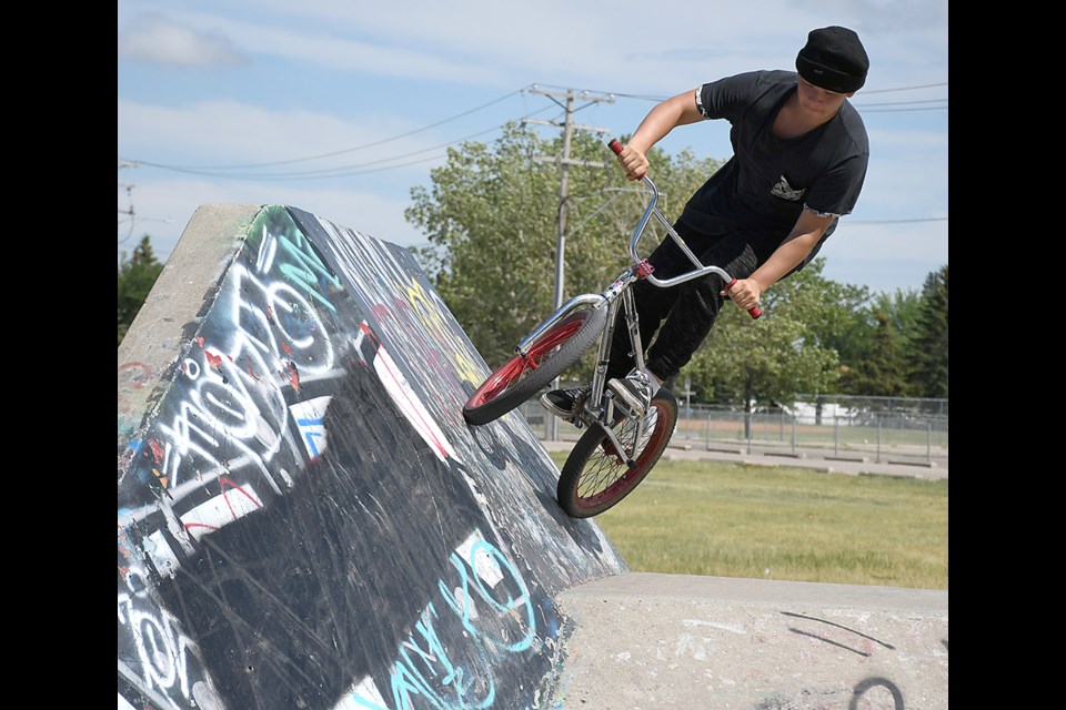 It’s a rare indeed not to see youngsters at the Moose Jaw Skate Park during the summer months. 