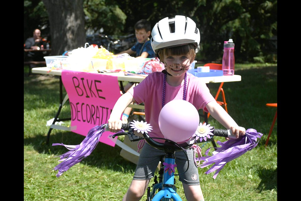 The bike decoration station led to many a snazzy ride being created.