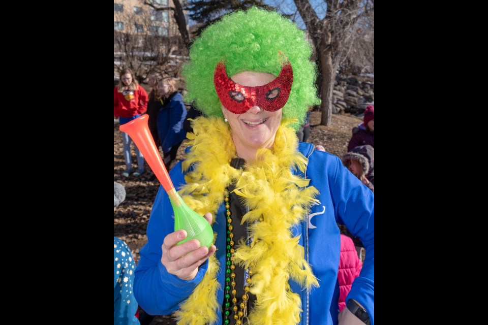 A participant in the Tintamarre parade from past years. Photo courtesy Facebook