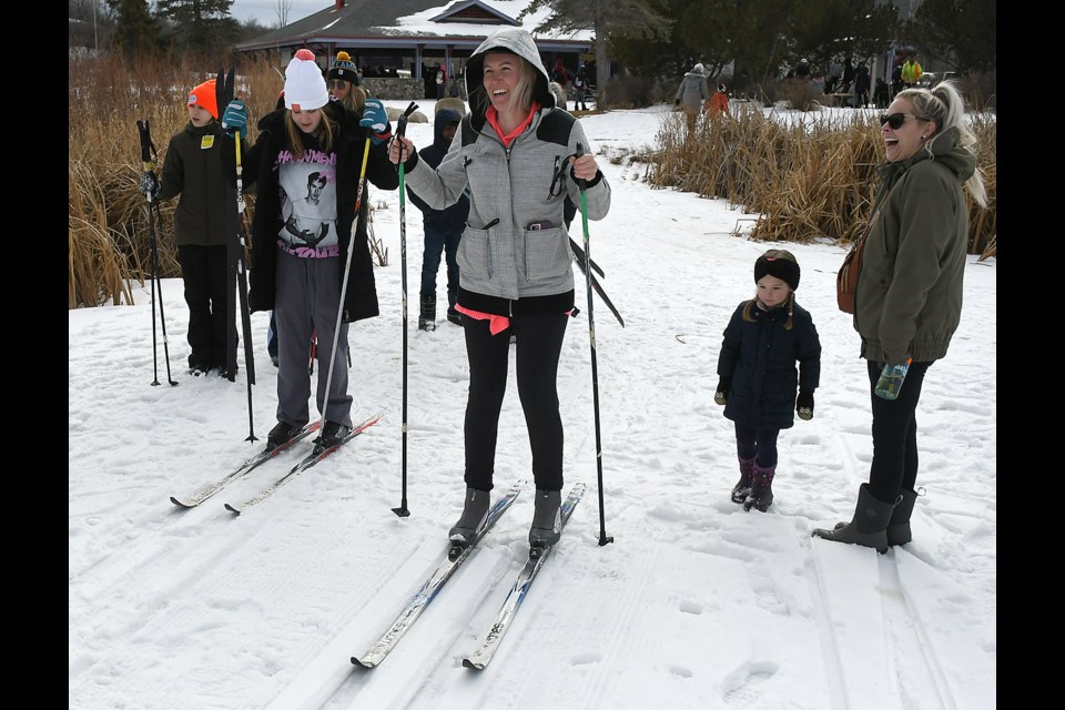 Folks could try out all sorts of outdoor activities, including cross-country skiing on Plaxton’s Lake.