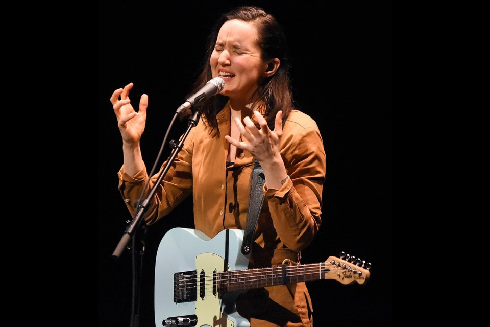 Sarah MacDougall sang from the heart during her performance at the Mae Wilson Theatre on Jan. 23. (Matthew Gourlie photograph)