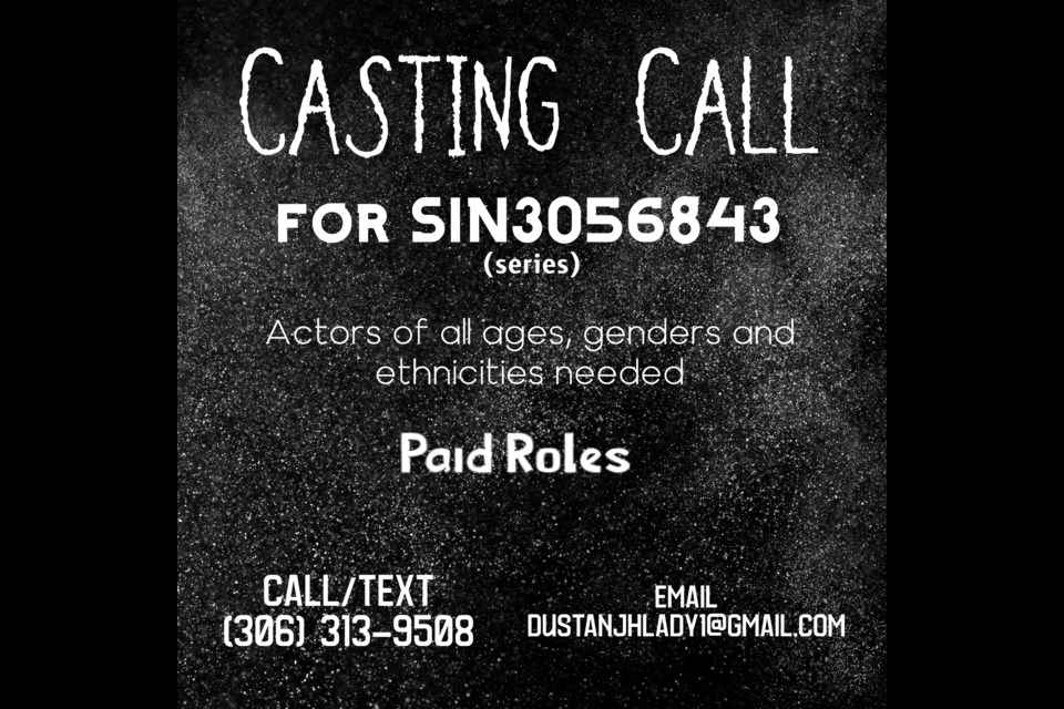 April 23 casting call - contact filmmaker to register