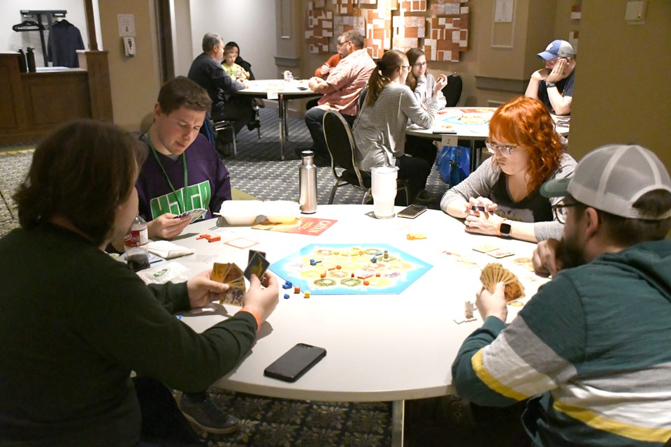The Settlers of Catan tournament was a popular stop on Saturday.