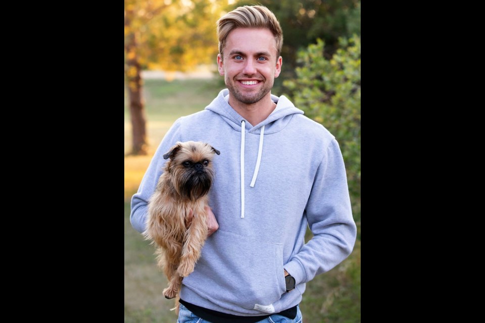 Zane Buchanan, the 2019 Saskatchewanderer, and his dog Stedman. (handout photo)
