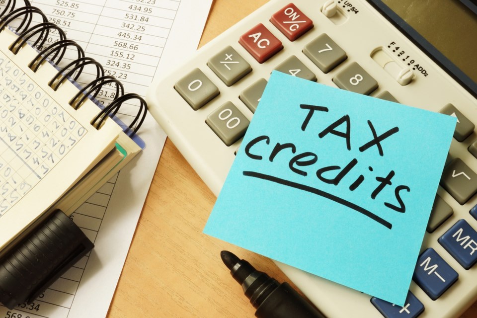 tax credits concept stock
