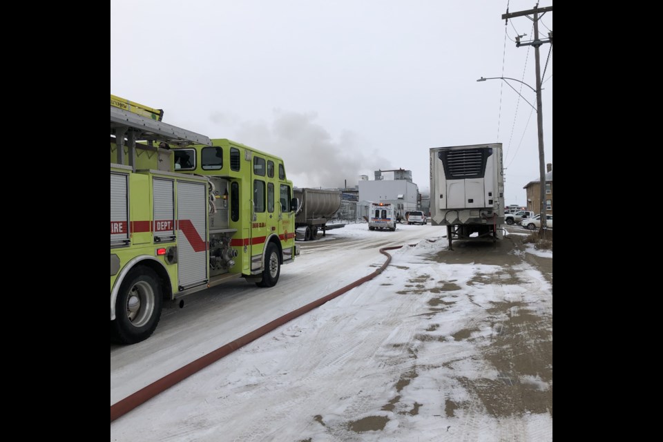 Fire crews currently working to extinguish fire at Thunder Creek Pork Plant on Lillooet