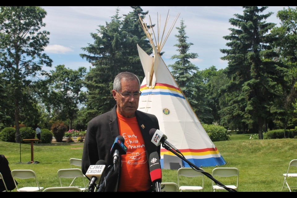 Lieutenant Governor Russ Mirasty said the dedication of the residential school memorial site at Government House in Regina is a good first step. 