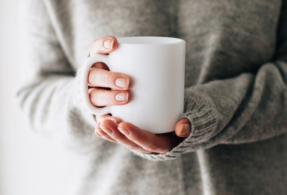 holding cup of coffee shutterstock