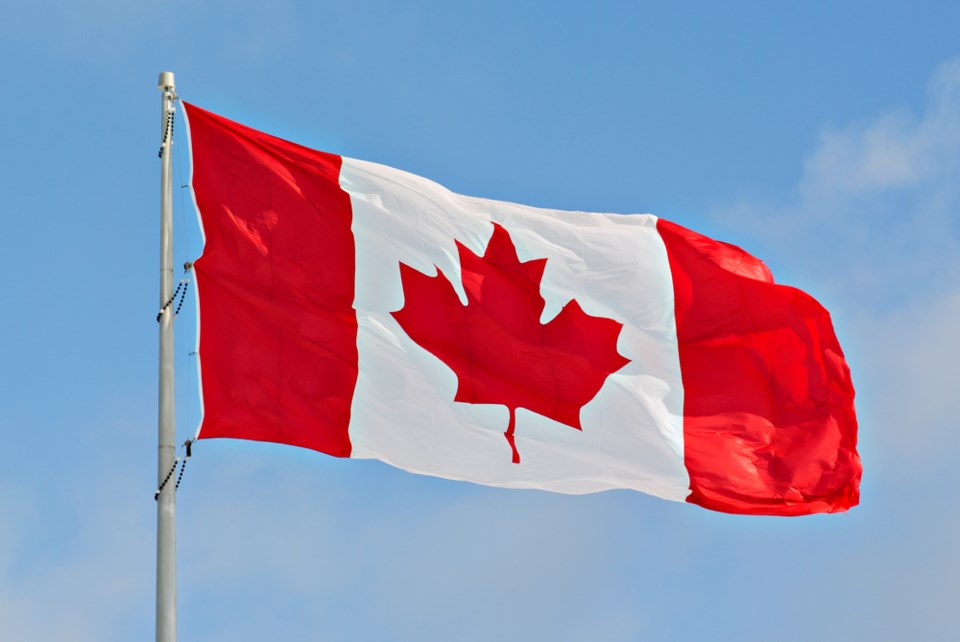 Canadian flag stock