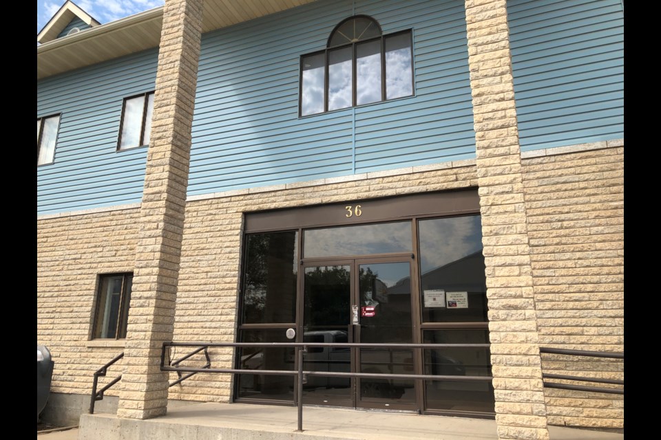The front door to the Ministry of Social Services office is located at 36 Athabasca Street West | Jason G. Antonio 