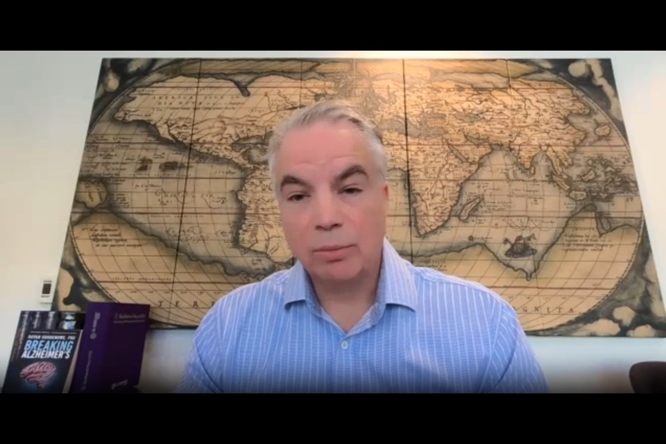Dr. Dayan Goodenowe speaks to MooseJawToday.com about his work and discusses a "disturbing" article CBC wrote about him. Screenshot from interview