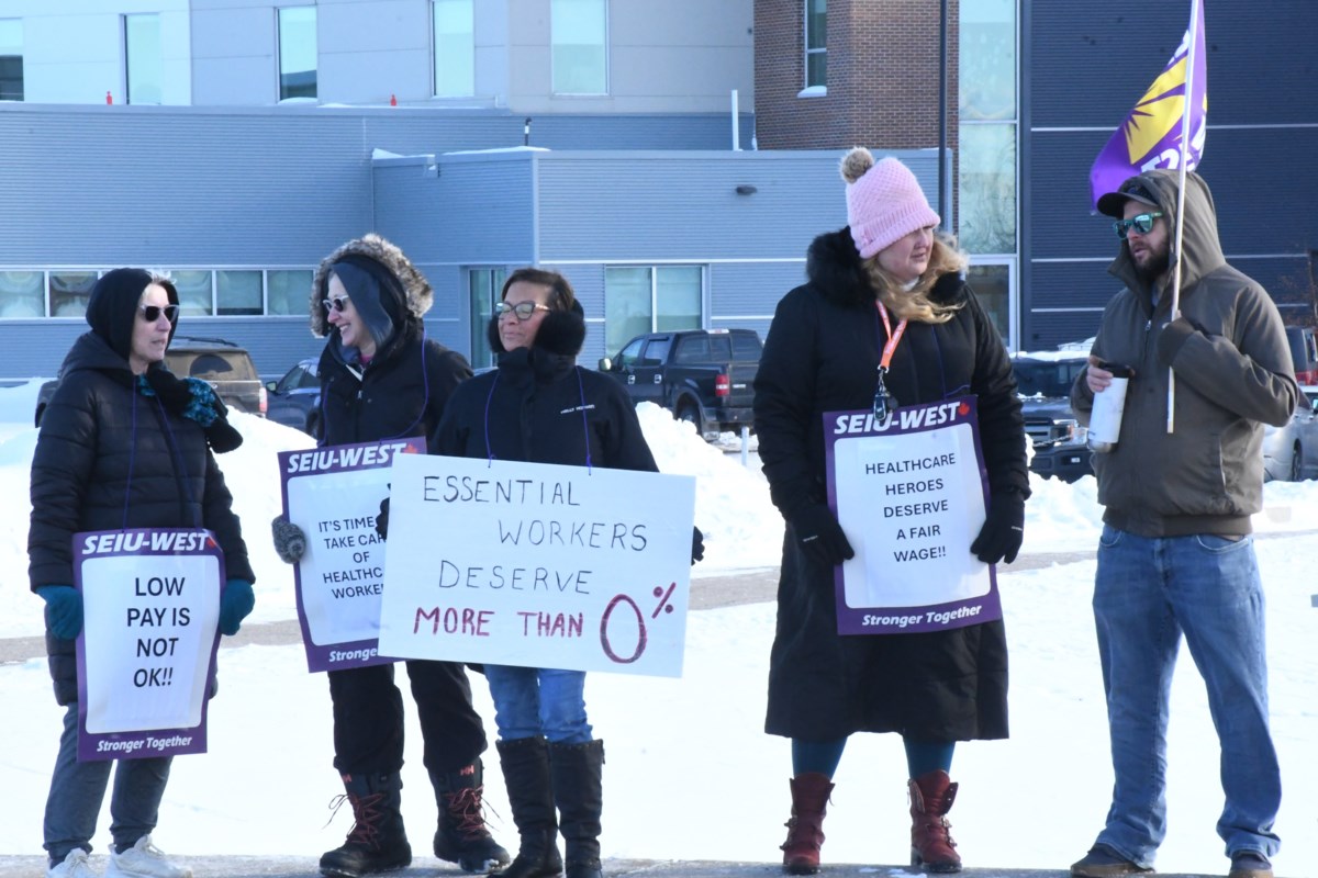 Health workers hold ‘information picket’ outside Wigmore hospital