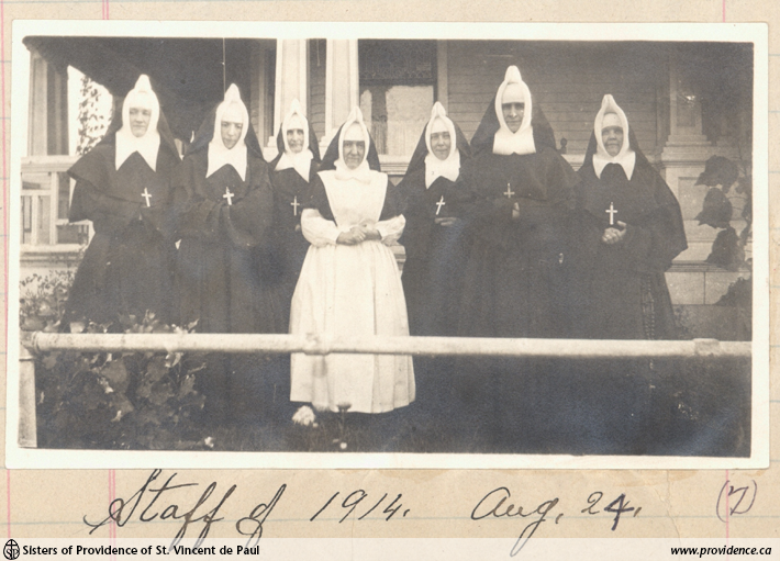 A picture of some of the Sisters of Providence of St. Vincent de Paul who served in Moose Jaw in 1917. Photo courtesy Providence.ca