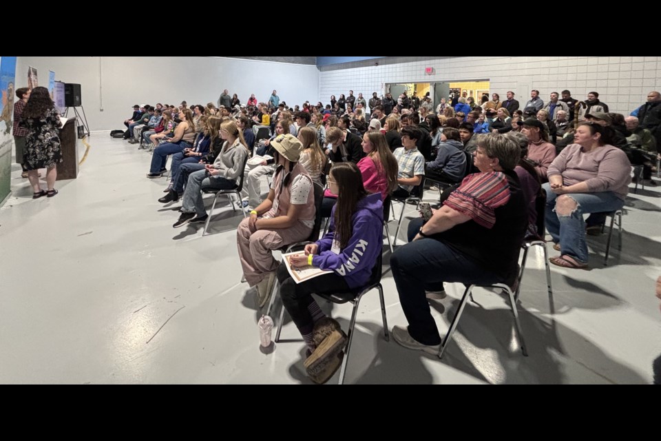 More than 100 people packed into the Western Development Museum's auditorium to discover who had won awards during the regional Heritage Fair. Photo courtesy Western Development Museum