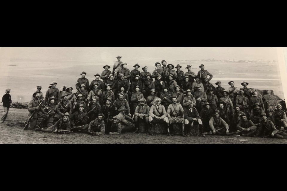 A group of Boer War veterans poses for a picture somewhere in South Africa. Photo courtesy Moose Jaw Public Library archives 