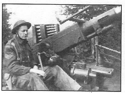 Sgt. George William Easton operates an anti-aircraft gun somewhere in Europe, as part of the 8 Light Anti-Aircraft Regiment, Royal Canadian Artillery. Photo courtesy Veterans Affairs Canada