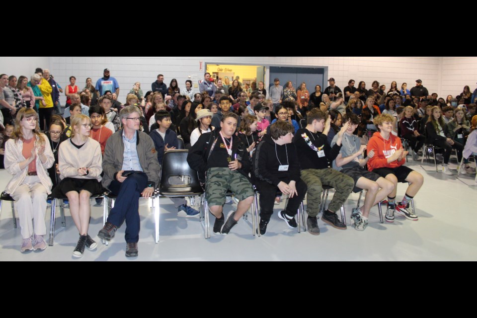 More than 100 people packed into the Western Development Museum's auditorium to discover who had won awards during the regional Heritage Fair. Photo courtesy Western Development Museum 