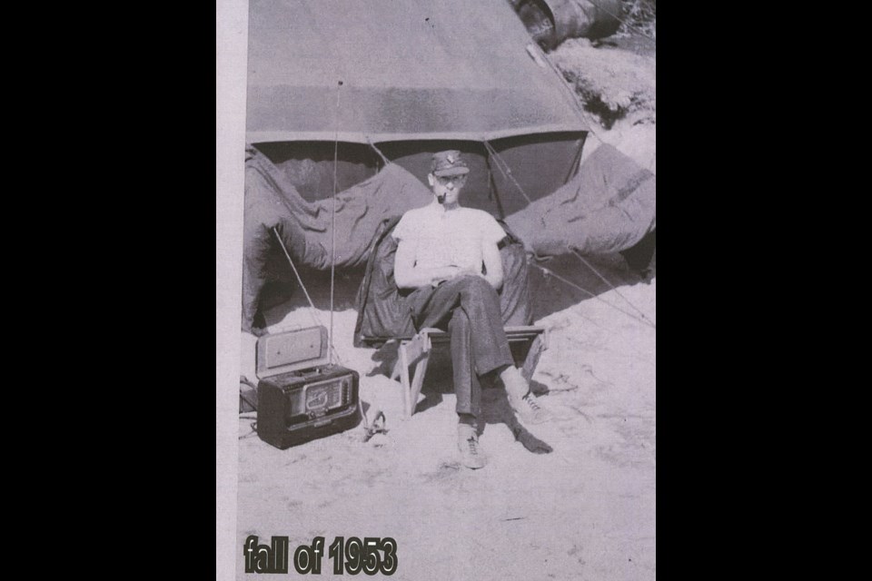 Charlie Smith spends some time relaxing outside his tent in Korea in 1953. Photo submitted
