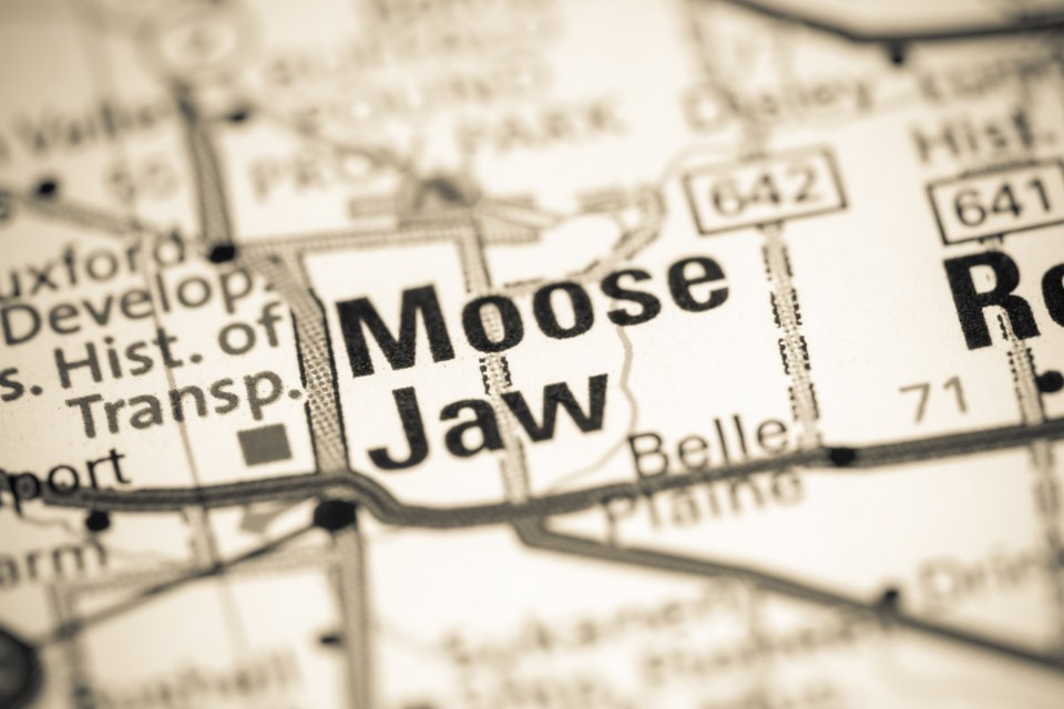 moose jaw map stock