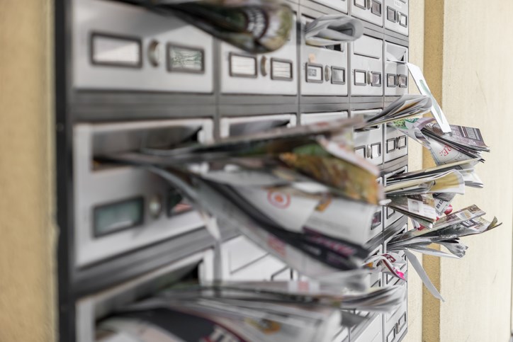 printed flyers in mailbox getty images