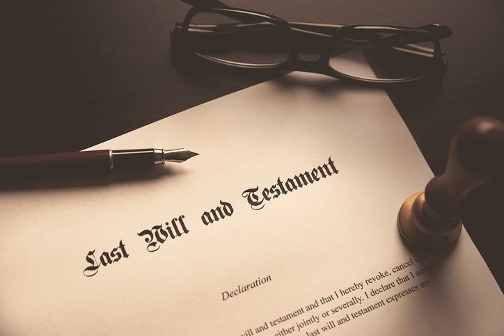 last will document getty images