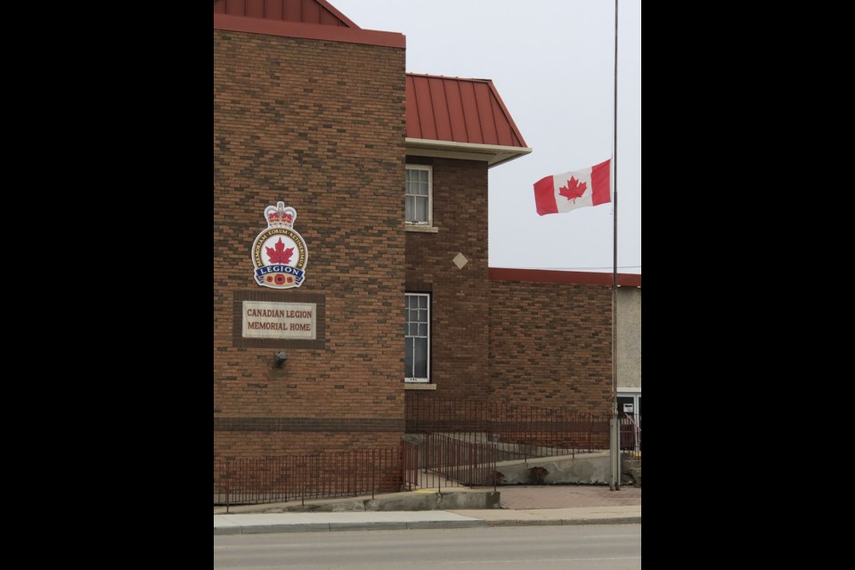 The Moose Jaw branch of the Royal Canadian Legion has lowered its flag to observe the 102nd anniversary of the Battle of Vimy Ridge, which occurred April 9, 1917. Photo by Jason G. Antonio