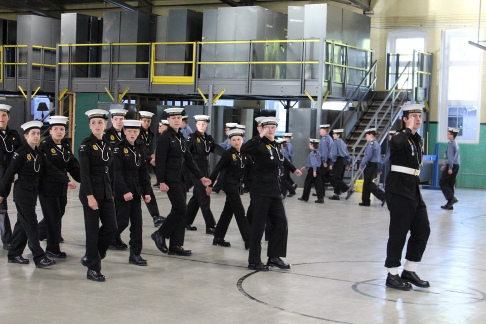 Sea cadets on parade at the D.V. Currie VC Armoury in Moose Jaw