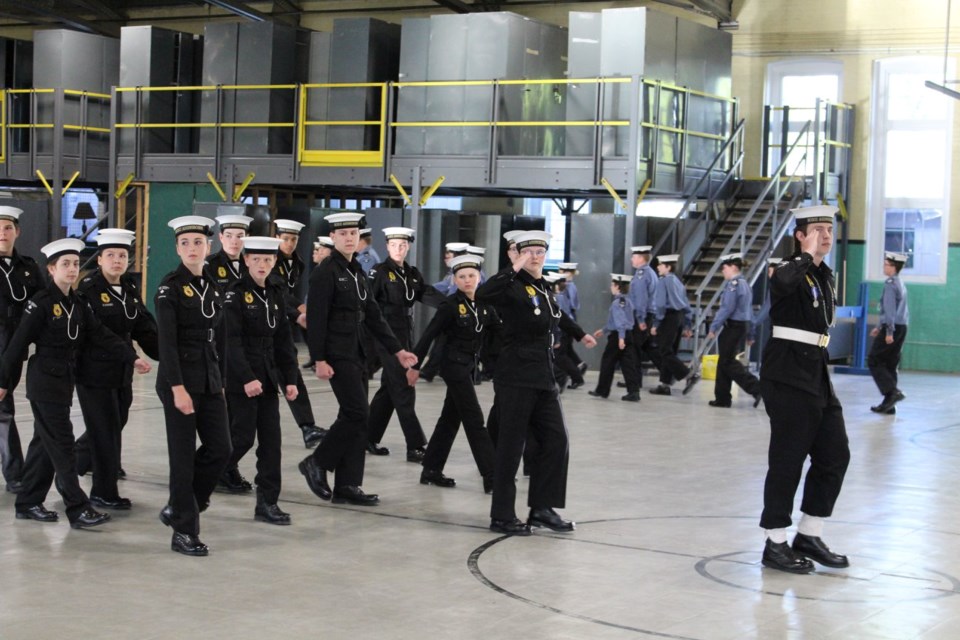 Sea cadets on parade at the D.V. Currie VC Armoury in Moose Jaw