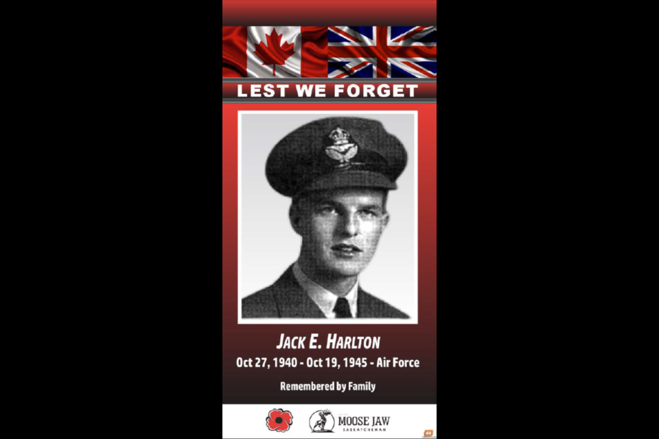 Jack E. Harlton. Photo courtesy City of Moose Jaw