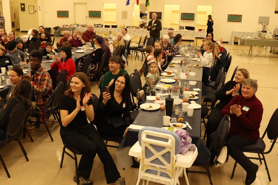 Ukrainian families came together for this social gathering put on by Facebook group “Ukraine help and exchange in Moose Jaw”
