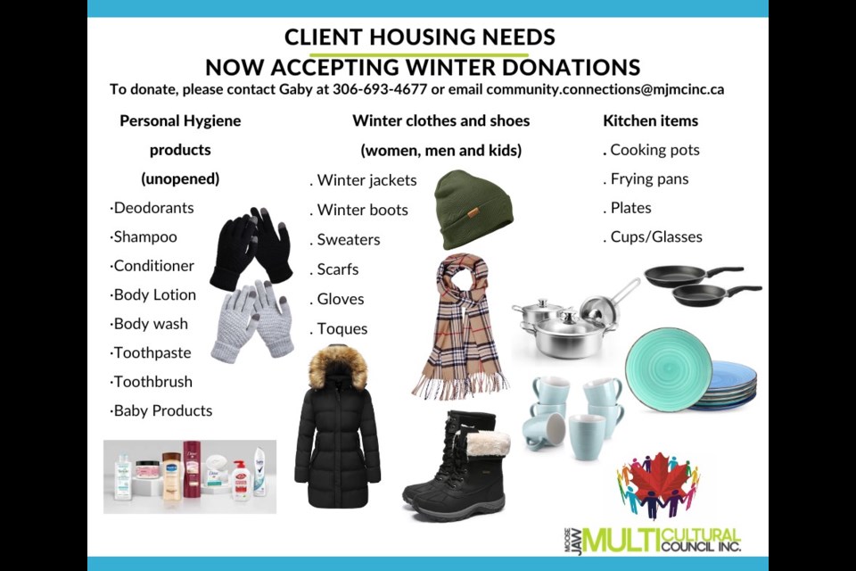 The Moose Jaw Multicultural Council is seeking winter clothing donations this fall.