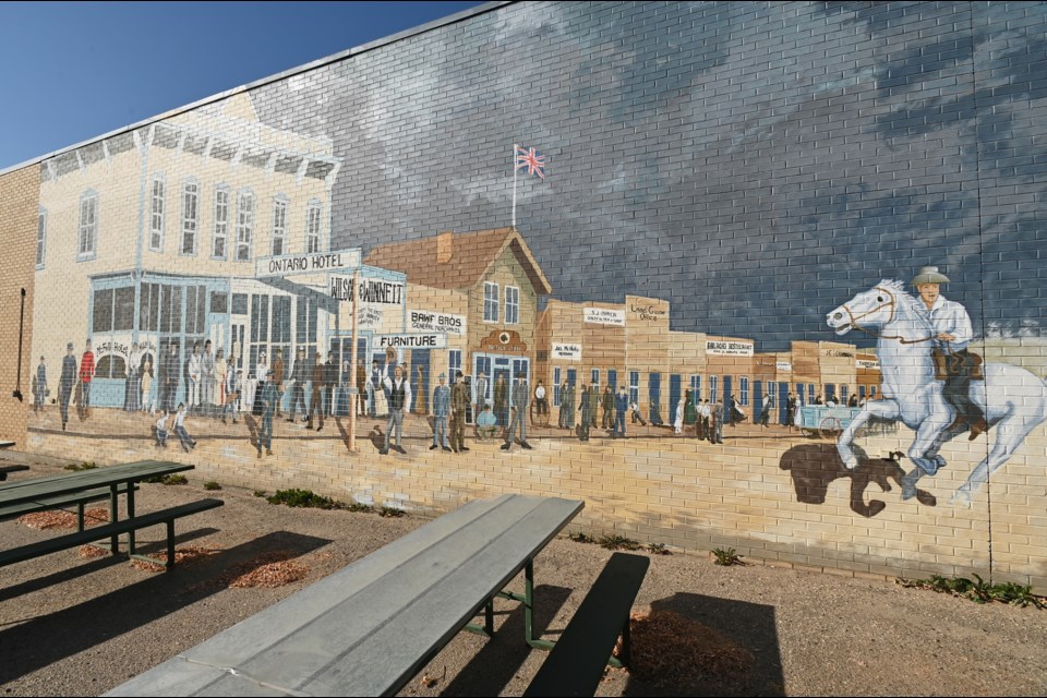 The 'Stormin' Main Street' mural on the side of the former Times-Herald building at 44 Fairford Street West. Photo courtesy city hall