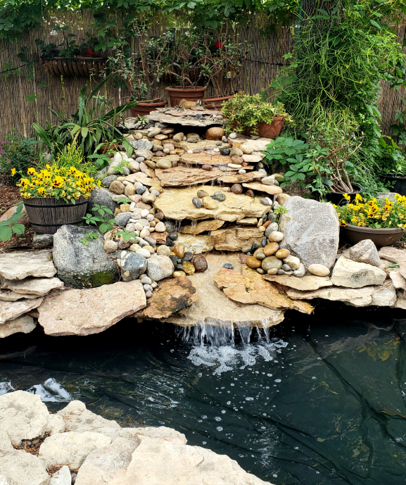 pond-waterfall