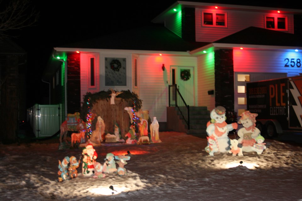 The third-place winner in the 2020 'Keep Christ in Christmas' lighting contest. 