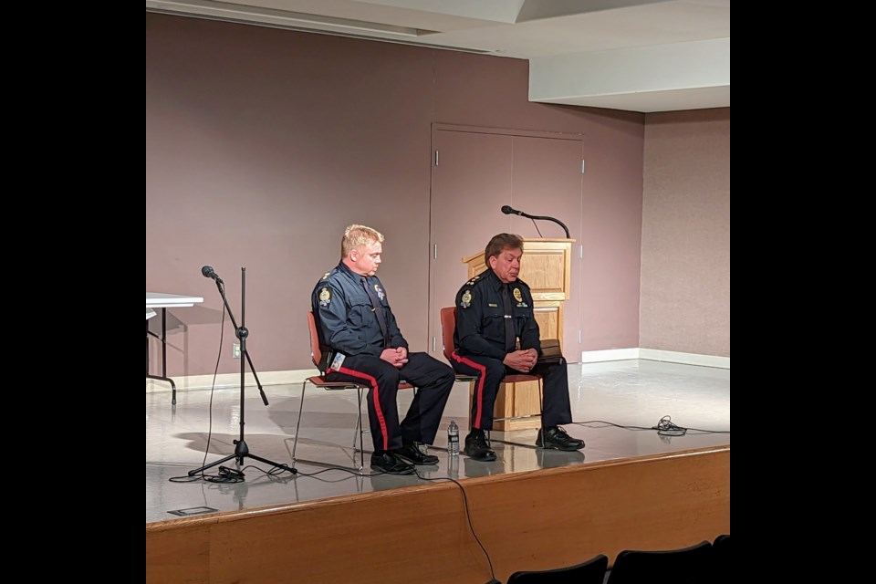Rick Bourassa, Chief of the Moose Jaw Police Service, and Superintendent Taylor Mickleborough
