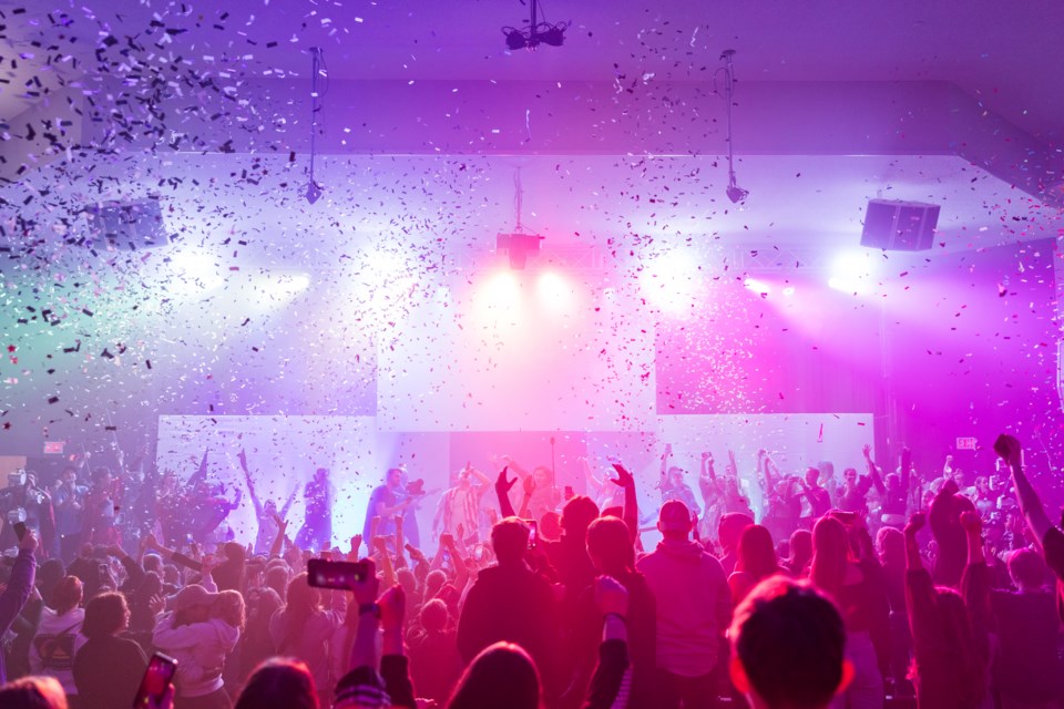 Youths aged 13 - 19 ring in the New Year at Voltage 2023.