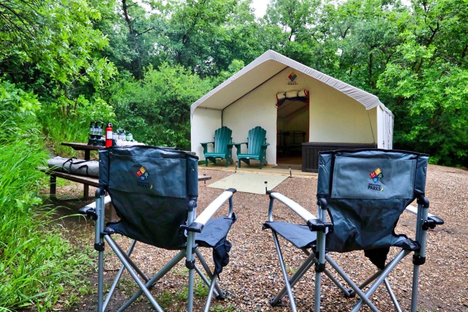 An example of a tent site. (supplied by Sask Parks)