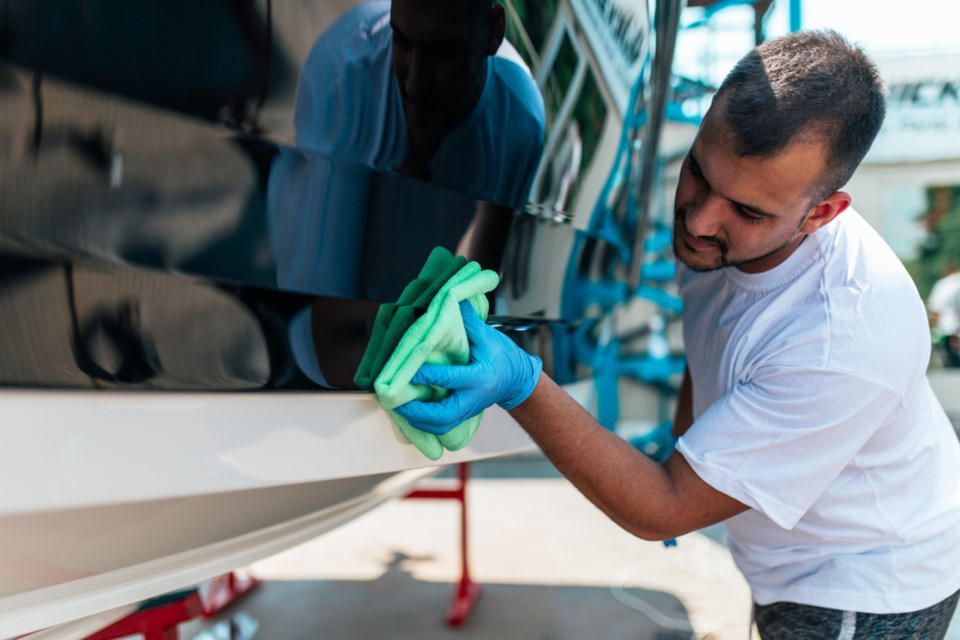 cleaning boat shutterstock