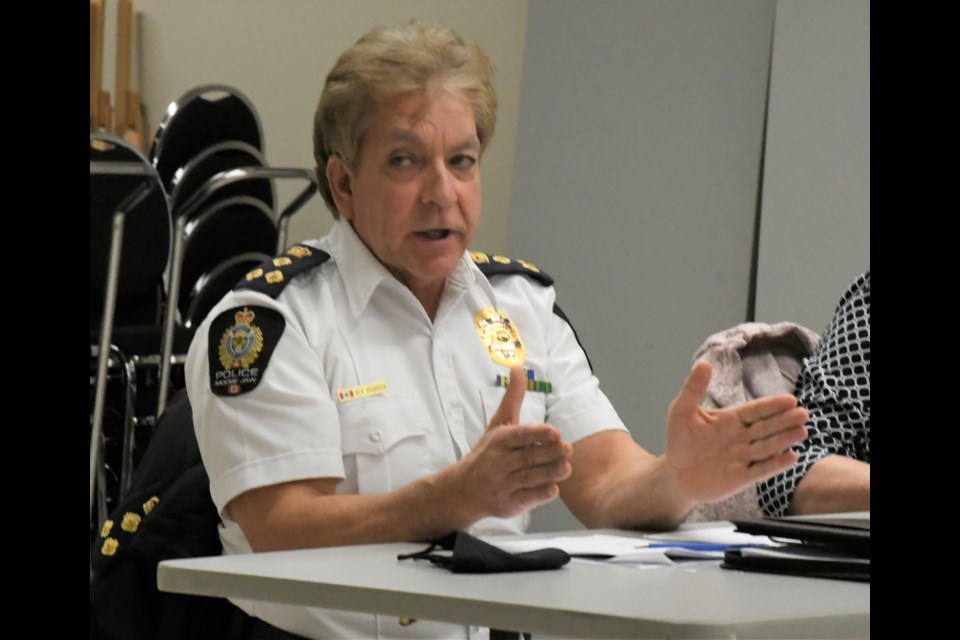Police Chief Rick Bourassa speaks during the Board of Police Commissioners meeting on Oct. 19. Photo by Jason G. Antonio 