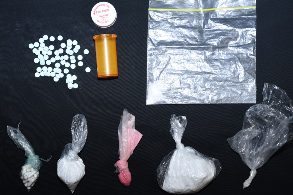 Controlled substances seized during a traffic stop on Sept. 6, 2023 by the Moose Jaw Police Service.