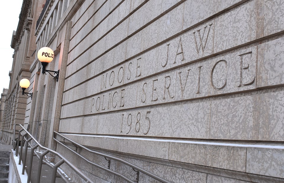 Moose Jaw police wall sign