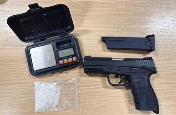 A CO2 pistol that police seized during an arrest near Third Avenue Northwest and High Street West on April 6. Photo courtesy Facebook