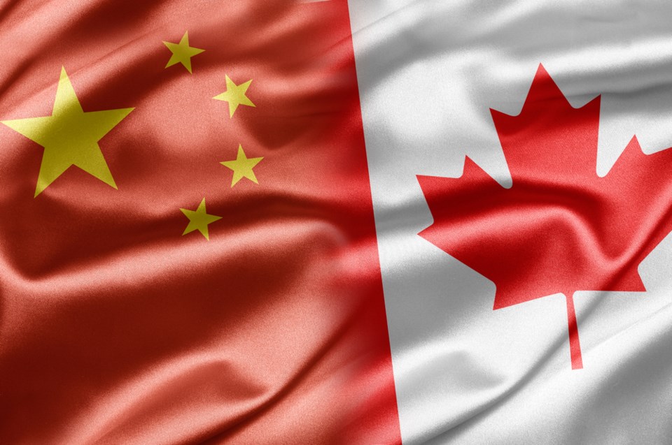 china and canada flags shutterstock
