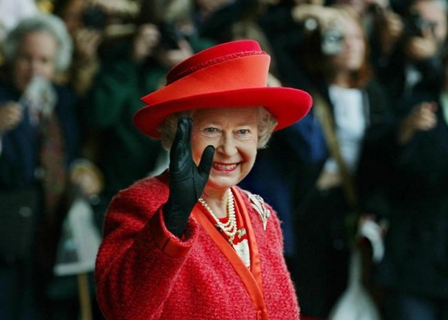 Queen Elizabeth II waving