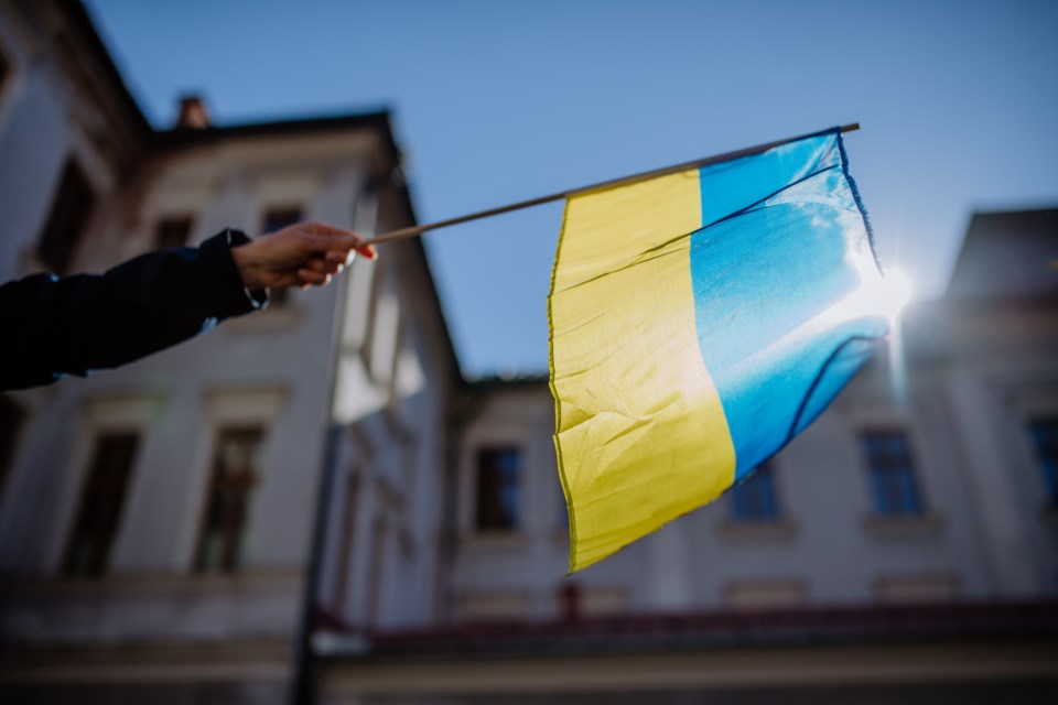 Ukrainian flag.