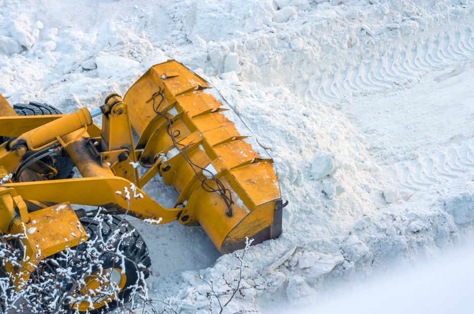 snow clearing stock photo