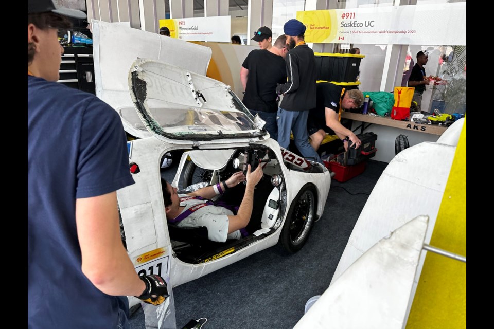 The Saskatchewan  Polytechnic eco-car team has been competing in the international Shell Eco-marathon since 2017