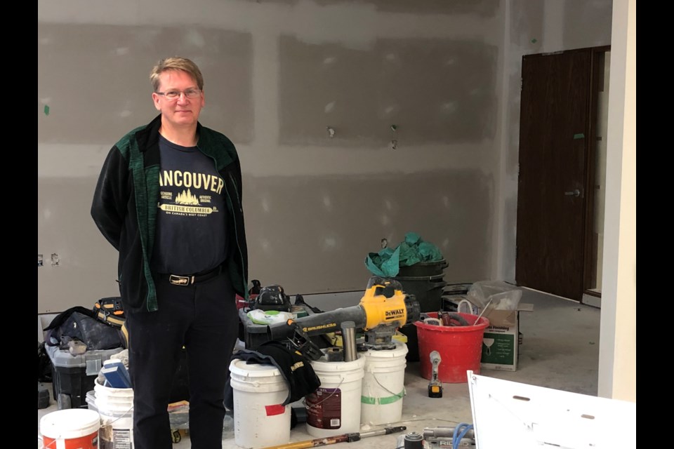 Jeff Mathieson, principal of A & L Royal Academy, offers a tour of the many unfinished rooms at the private school, which is located in the former RBC branch on High Street. The school is expected to open by Sept. 3. Photo by Jason G. Antonio