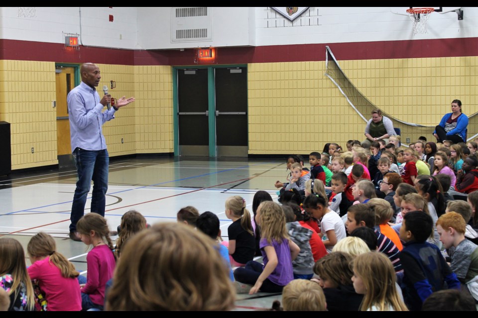 Ted addressed all the students about his struggle, and what never giving up means to him.